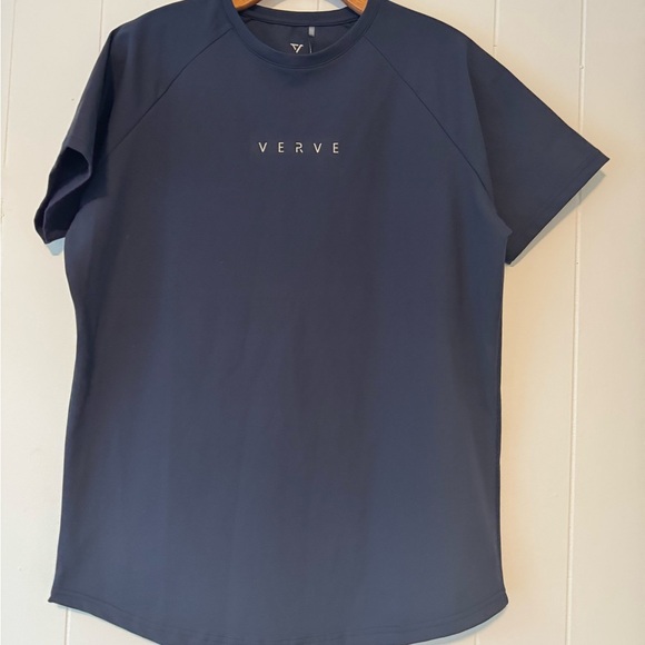Modern Blue Short Sleeve Tee with Relaxed Fit - Picture 1 of 9